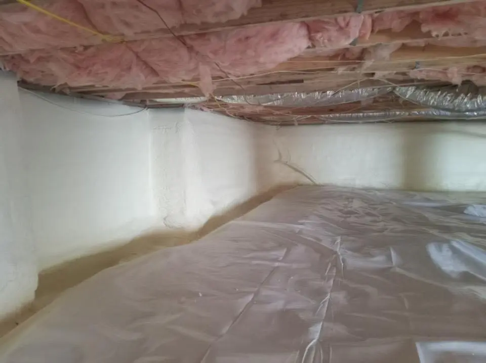 Crawl space encapsulation with closed-cell spray foam for Spray Foam Roofing Repair in Calumet